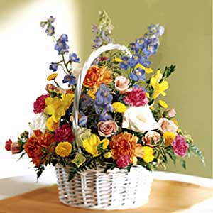 Morristown Florist | White Basket